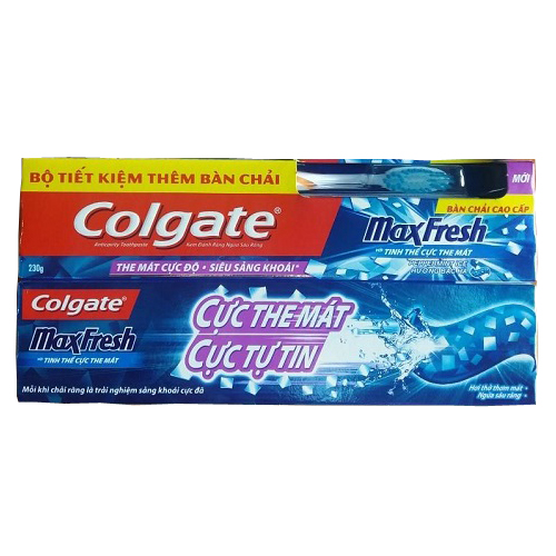 Colgate Toothpaste Max Fresh with Cooling Crystals Peppermint Ice 230g
